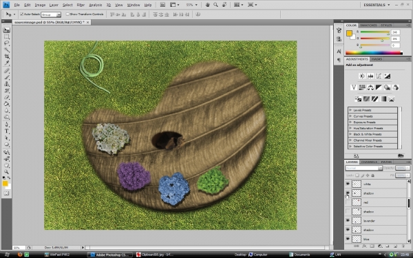 Creation of In my garden: Step 9